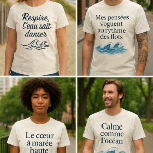 Tee-shirt personnalisé "Cap sur Arcachon" – artisanat local Isère